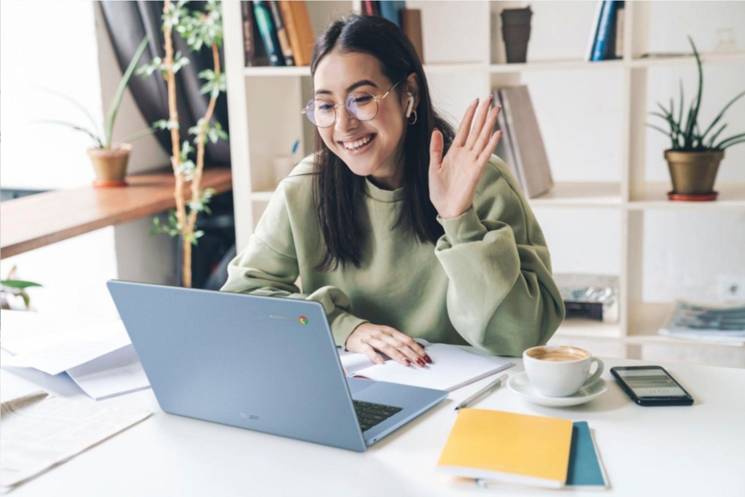 Business owner discussing content promotion plan